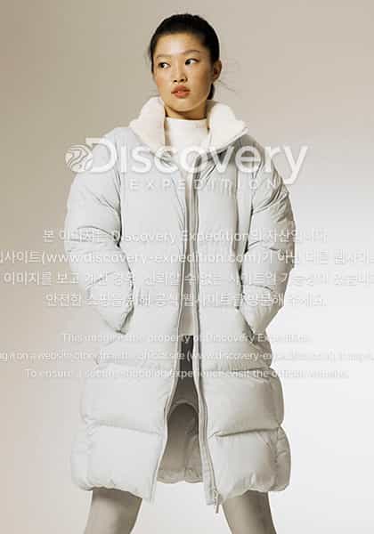 올리브 여성 롱패딩