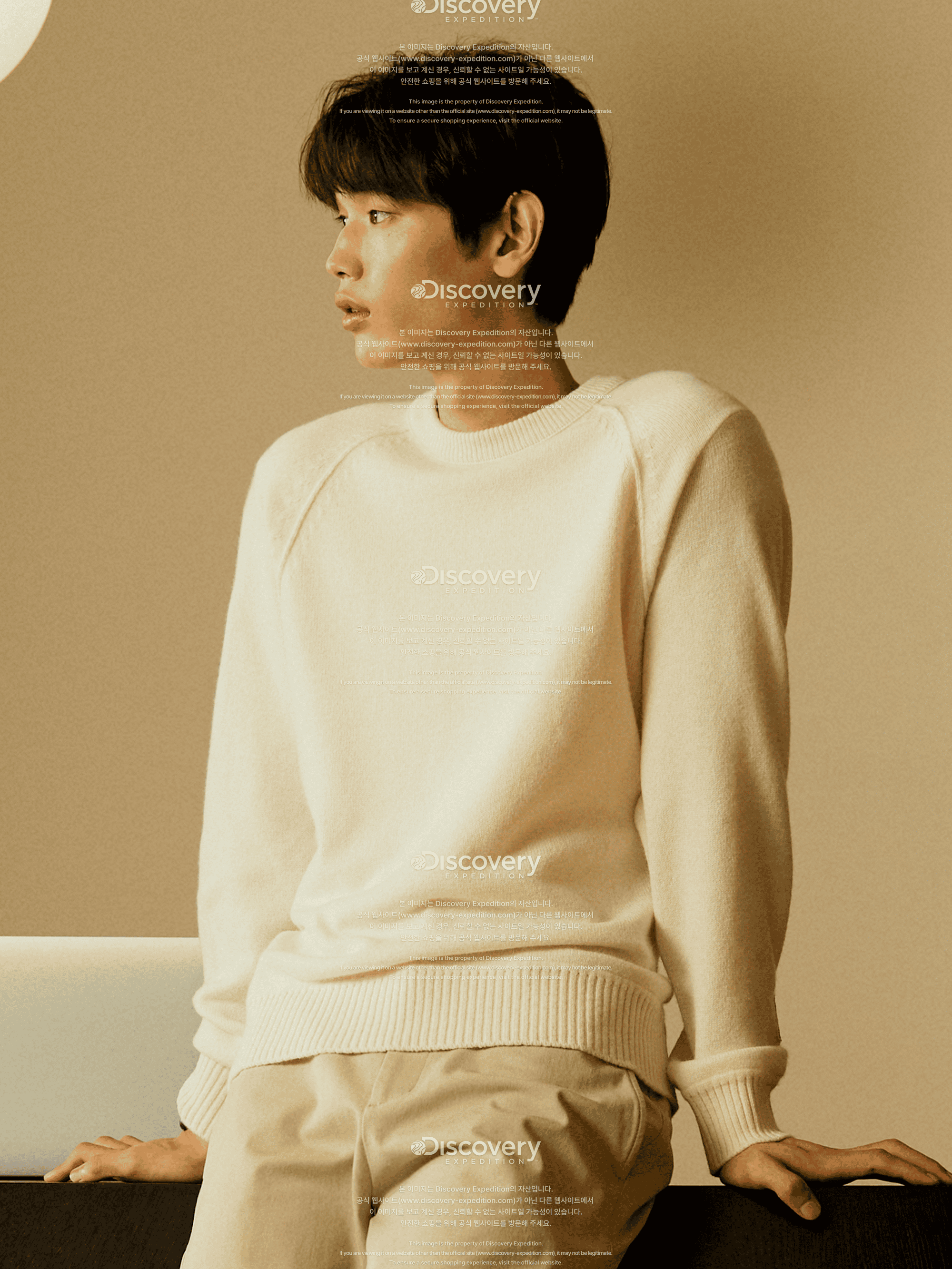크루넥 남성 스웨터
