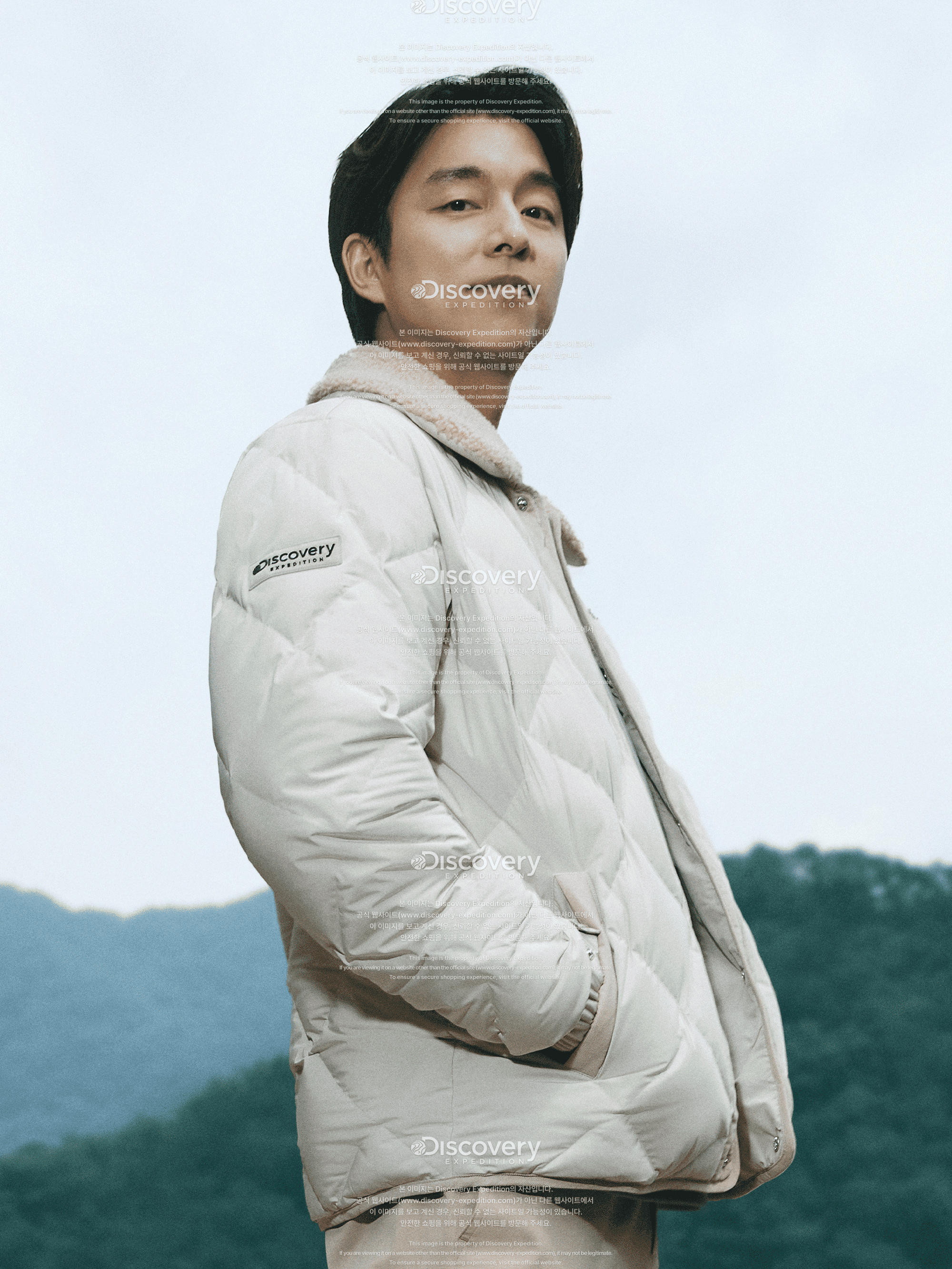 남성 디하스 카라넥 튜브 구스다운 경량패딩