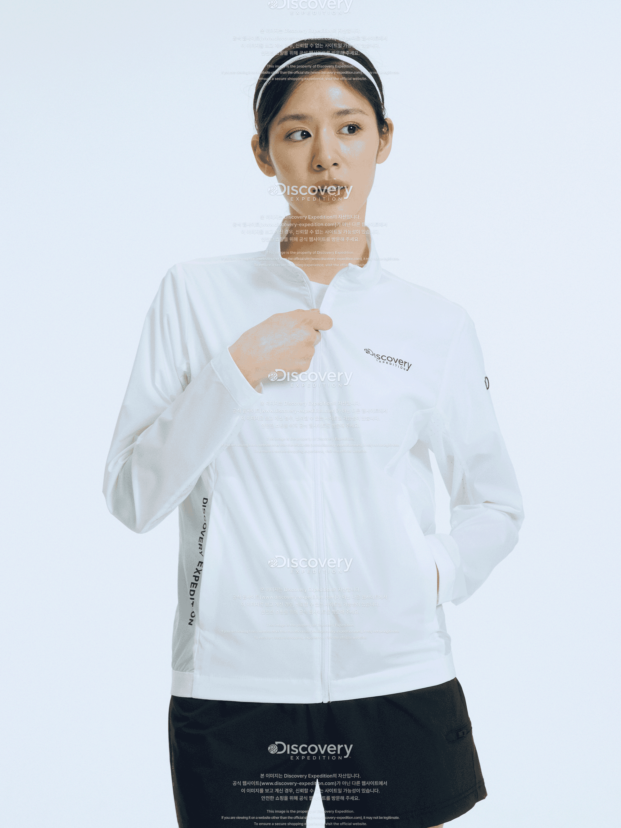 경량 하이브리드 여성 바람막이