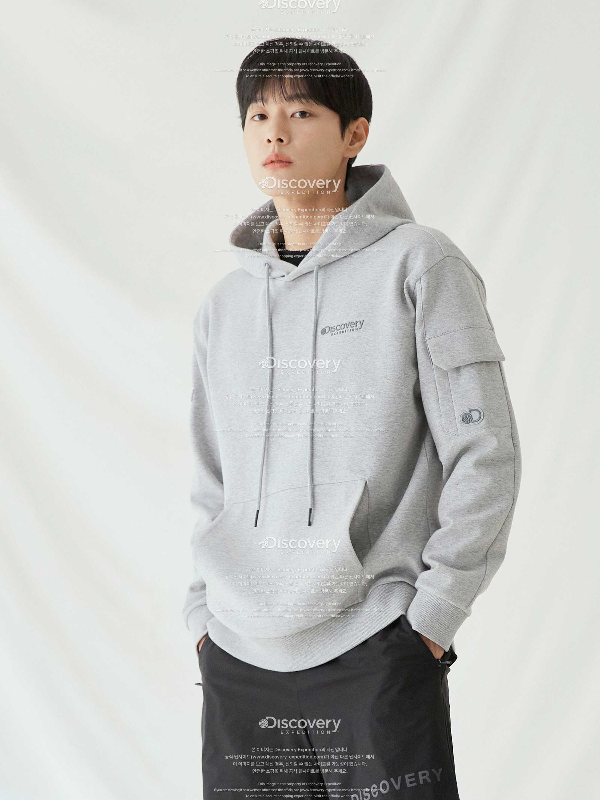 카고 포켓 후드티셔츠